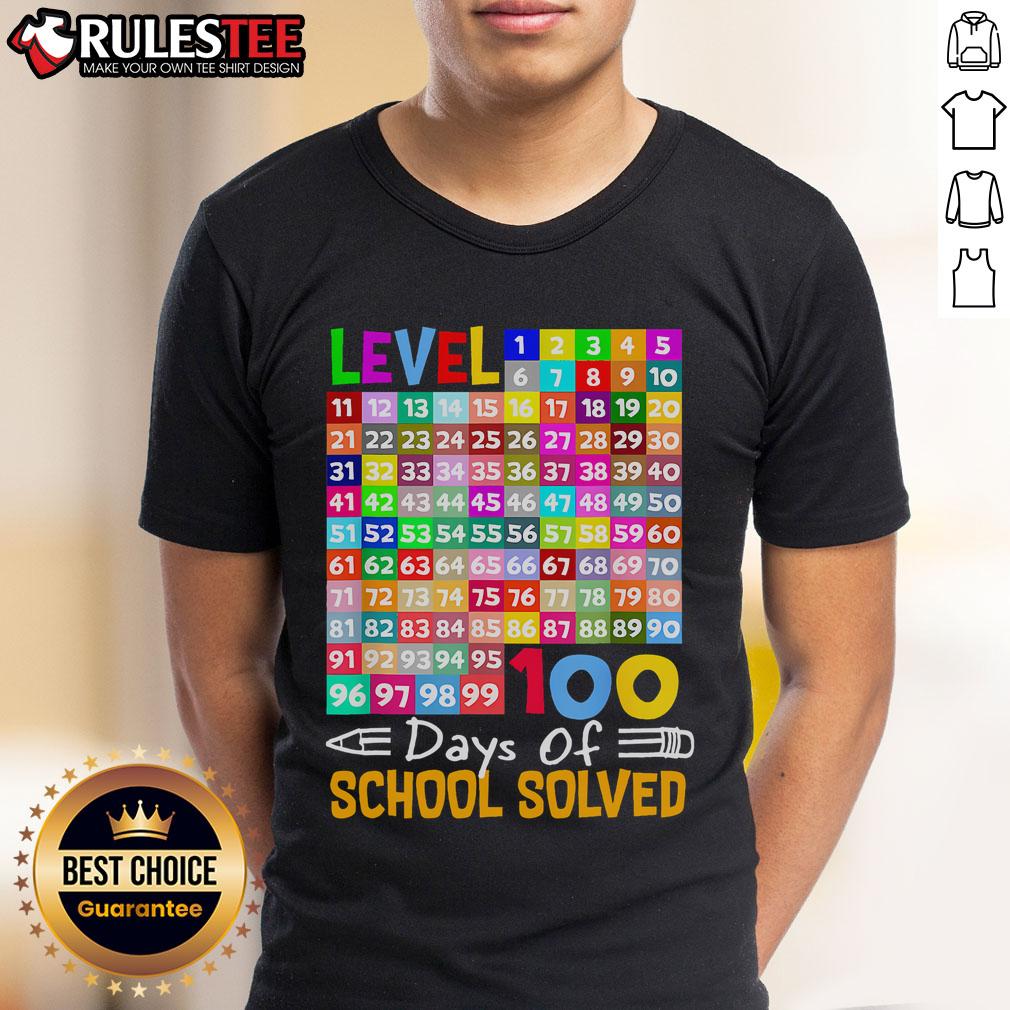Top Level 100 Days Of School Solved Math Teacher Students T-Shirt
