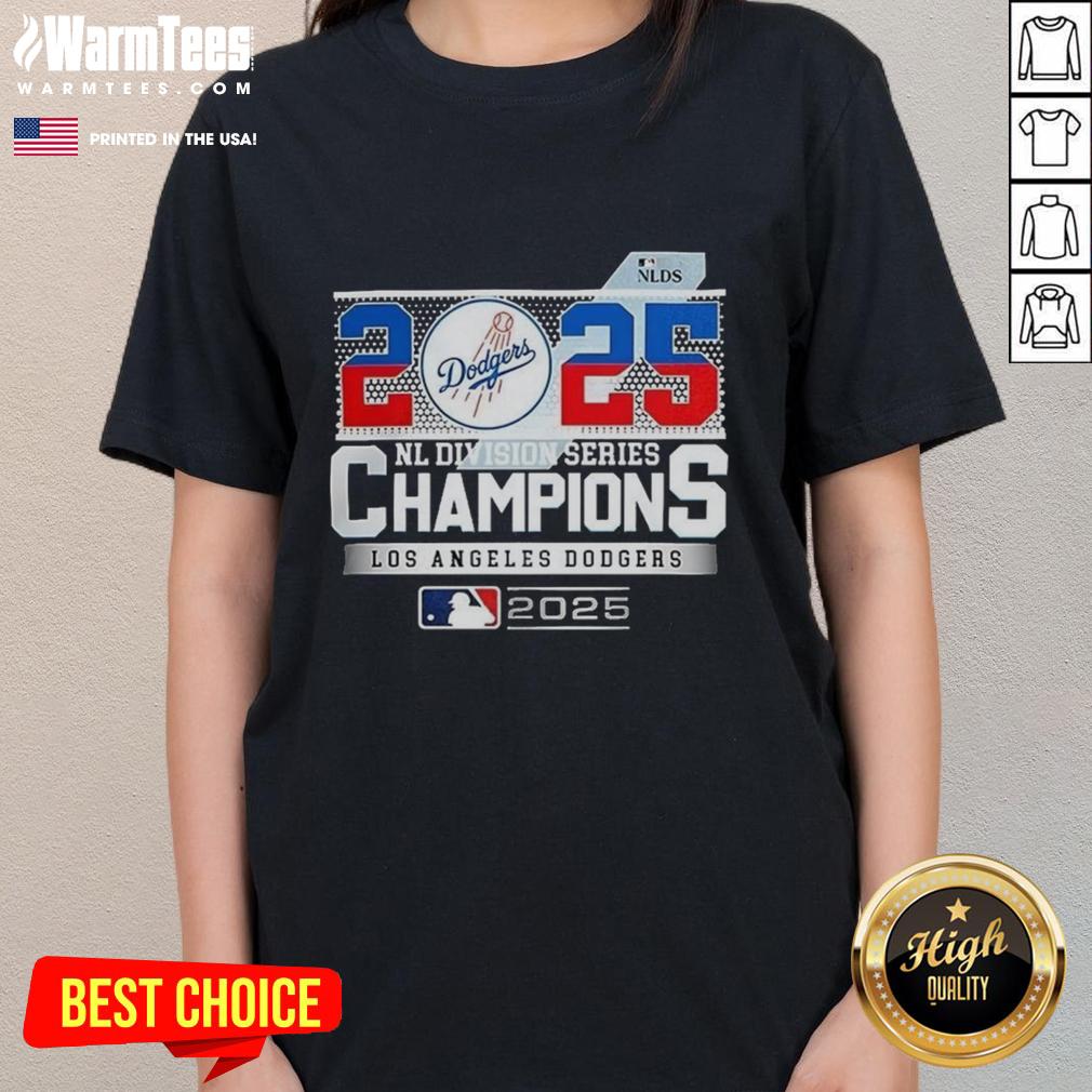 Top Los Angeles Dodgers baseball 2025 NL Division Series Champion T-Shirt - Image 3