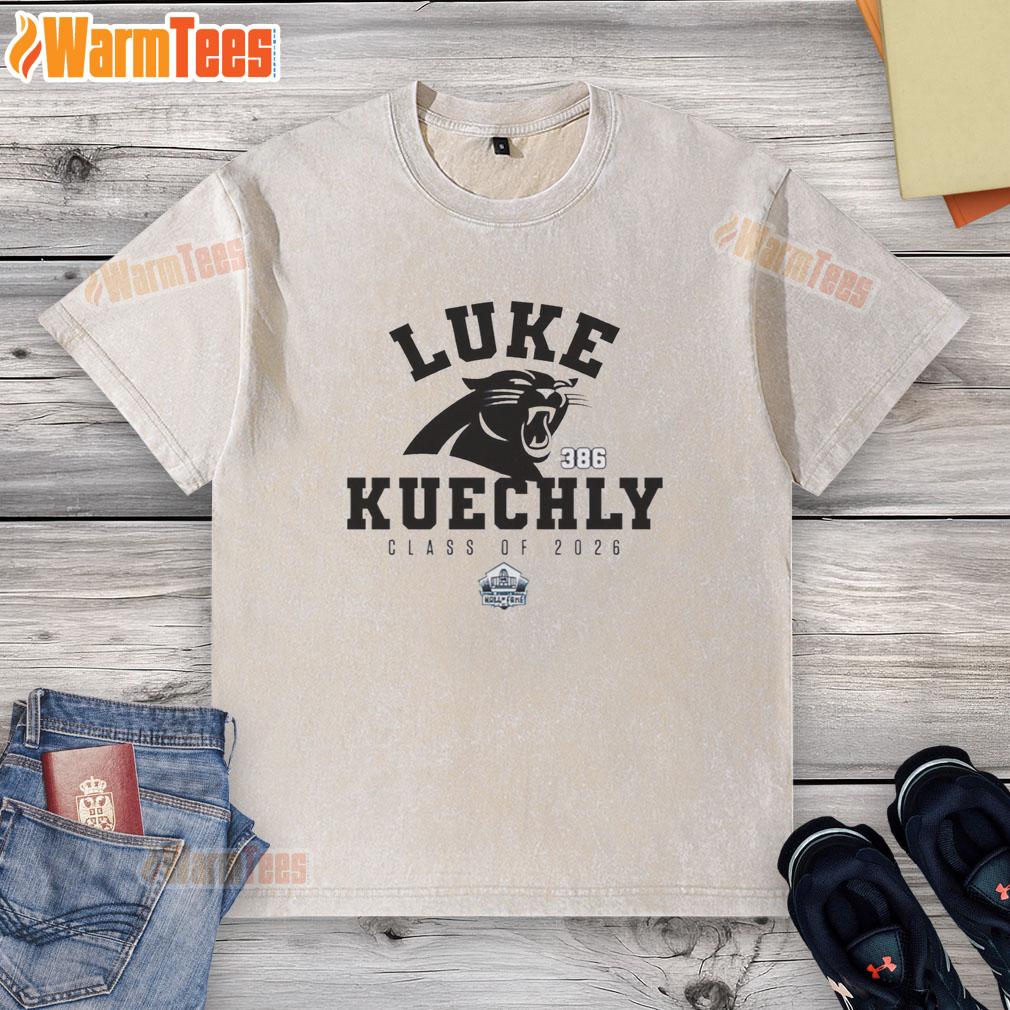 Top Luke Kuechly Carolina Panthers Class Of 2026 Pro Football Hall Of Fame 386 T-Shirt - Image 6