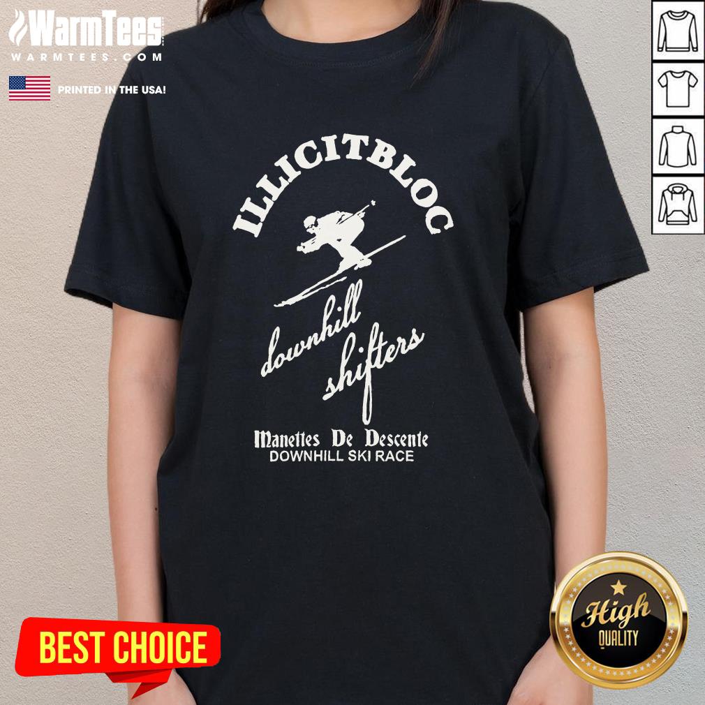 Top Manettes De Descente Downhill Ski Race T-Shirt - Image 2