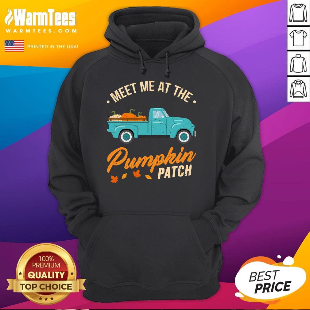 Top Meet Me At The Pumpkin Patch Truck Halloween Hello Fall 2024 T-Shirt - Image 3