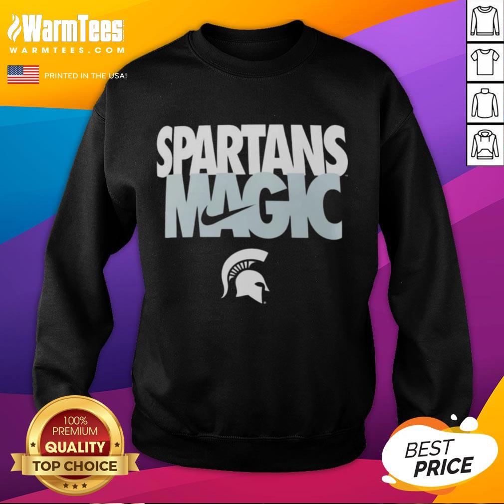 Top Michigan State Spartans Football Spartans Magic Nike Logo T-Shirt - Image 5