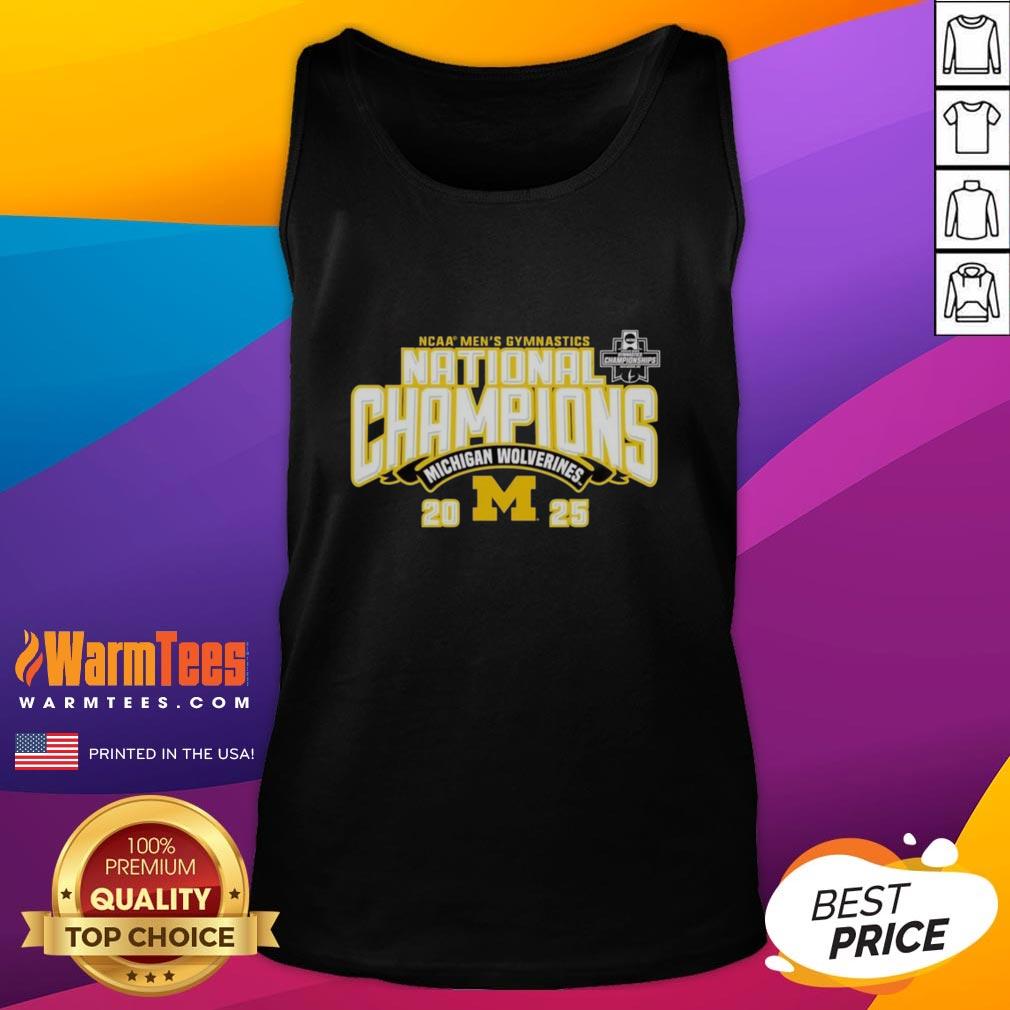 Top Michigan Wolverines 2025 NCAA Men's Gymnastics National Champions T-Shirt - Image 4