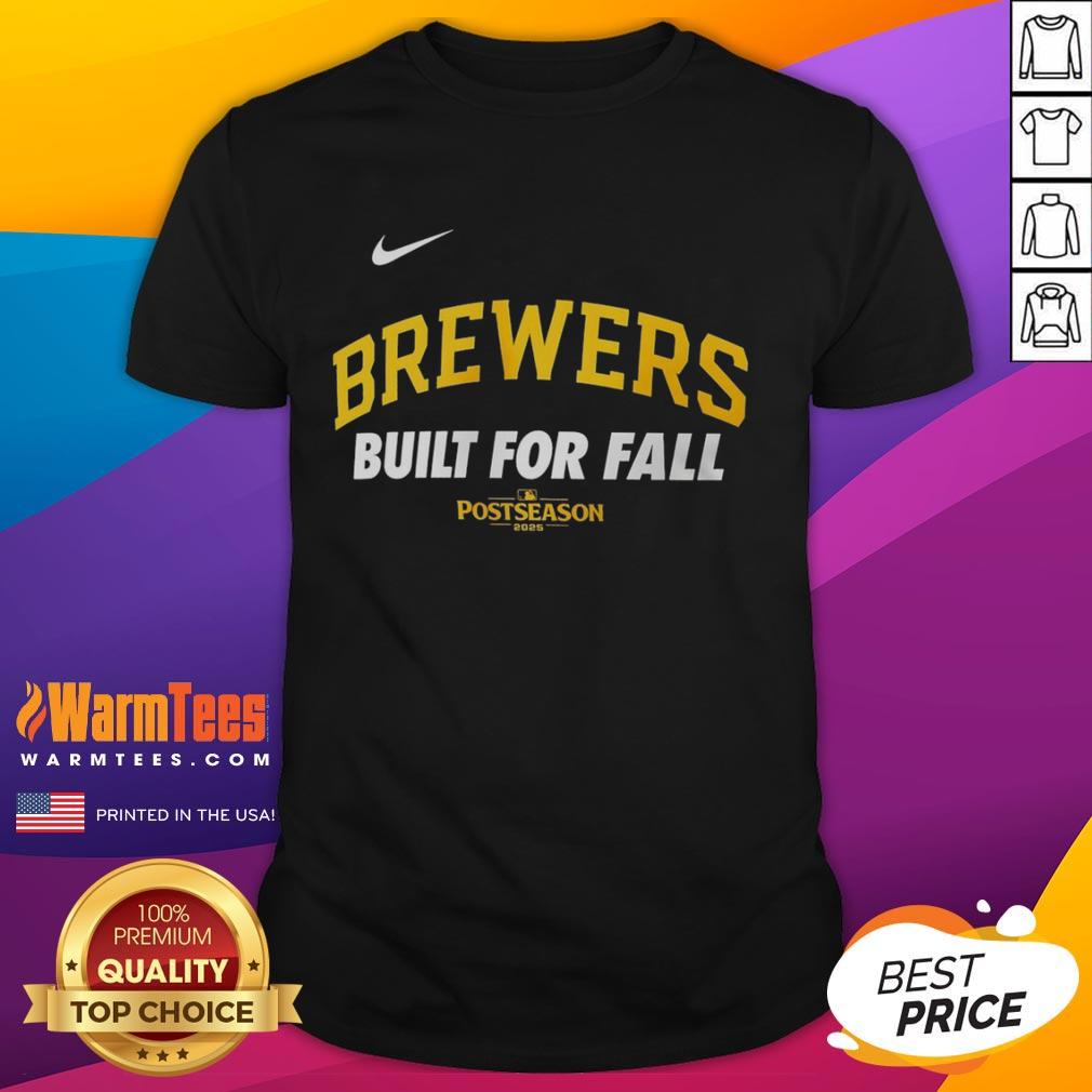 Top Milwaukee Brewers Built For Fall 2025 MLB Postseason Nike Logo T-Shirt