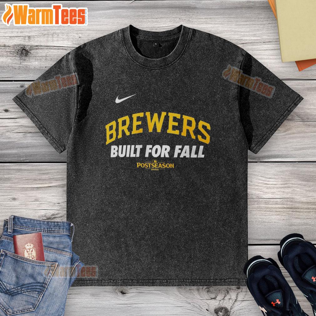 Top Milwaukee Brewers Built For Fall 2025 MLB Postseason Nike Logo T-Shirt - Image 6