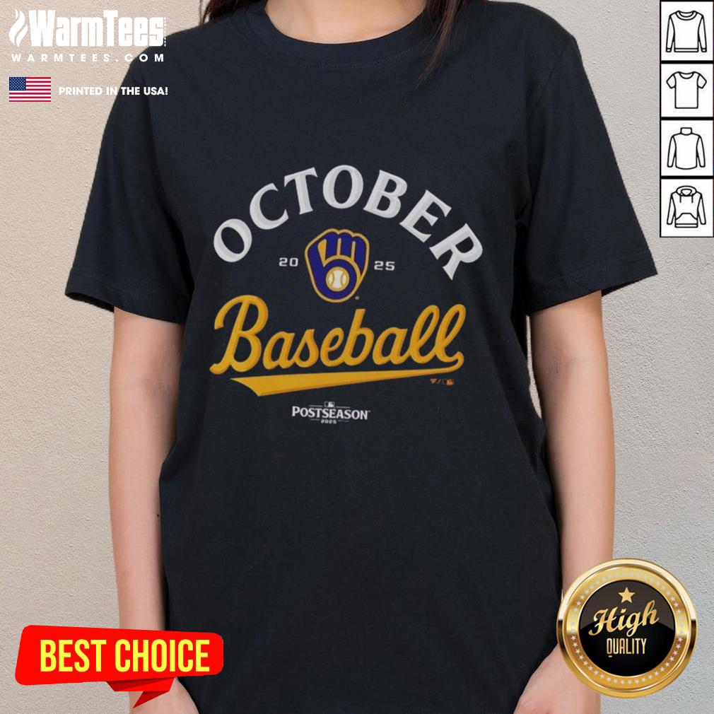 Top Milwaukee Brewers MLB October Baseball Postseason 2025 T-Shirt - Image 3
