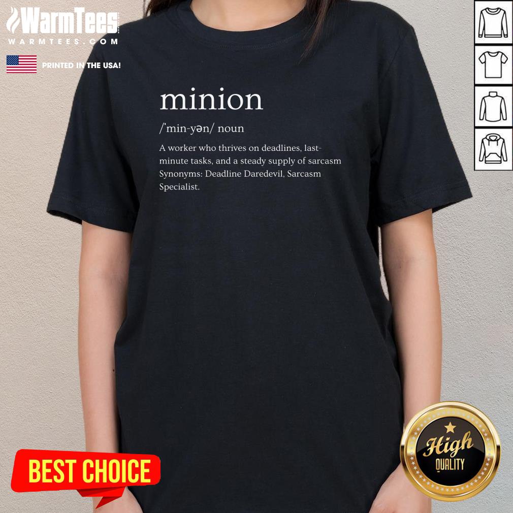 Top Minion Noun Definition T-Shirt - Image 2