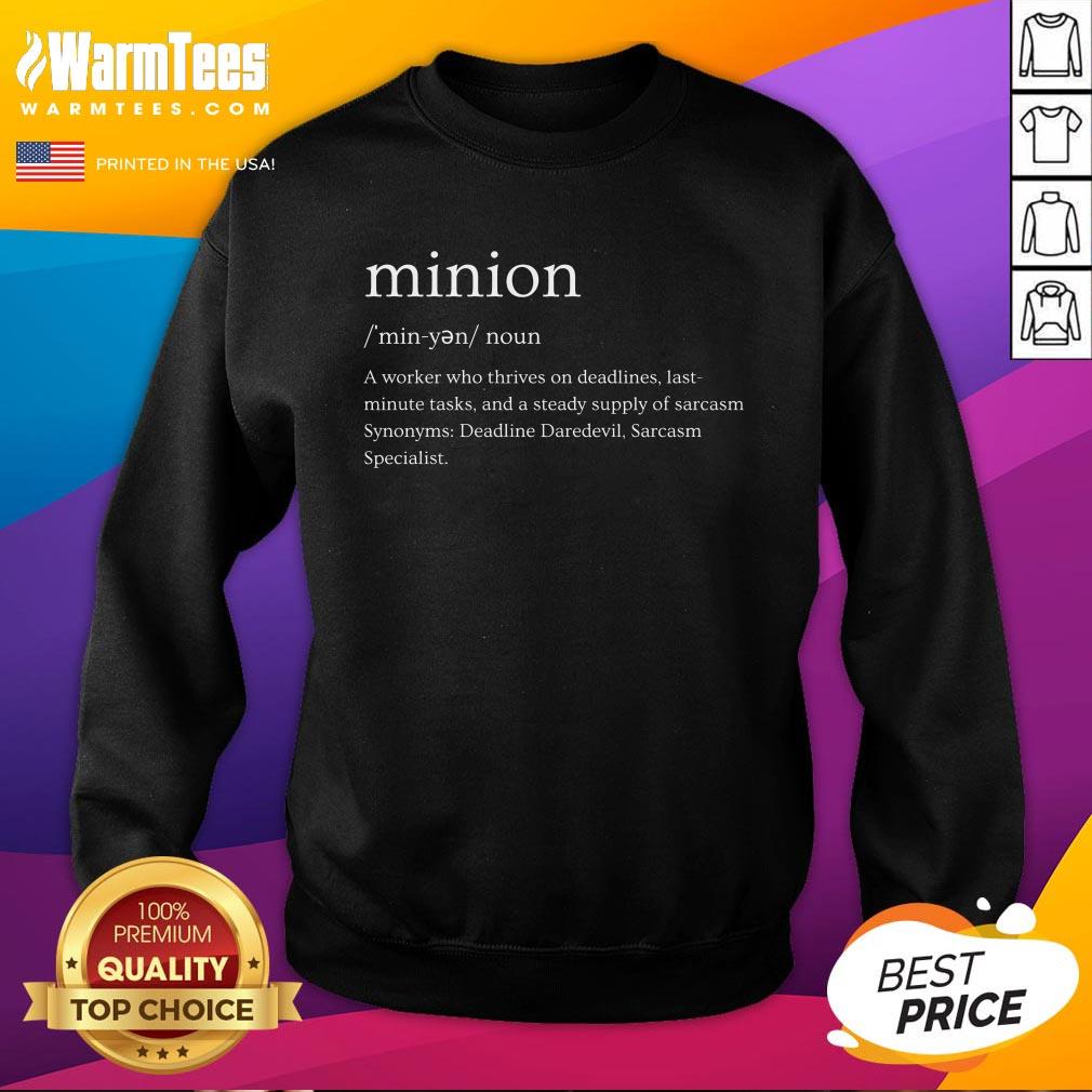 Top Minion Noun Definition T-Shirt - Image 4