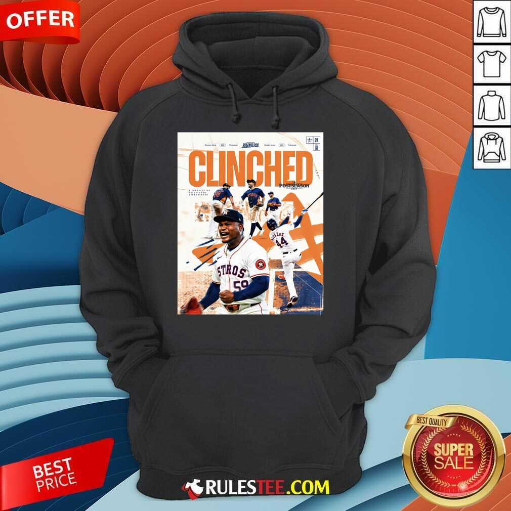 Top MLB Postseason 2024 Clinched Is Houston Astros T-Shirt - Image 2