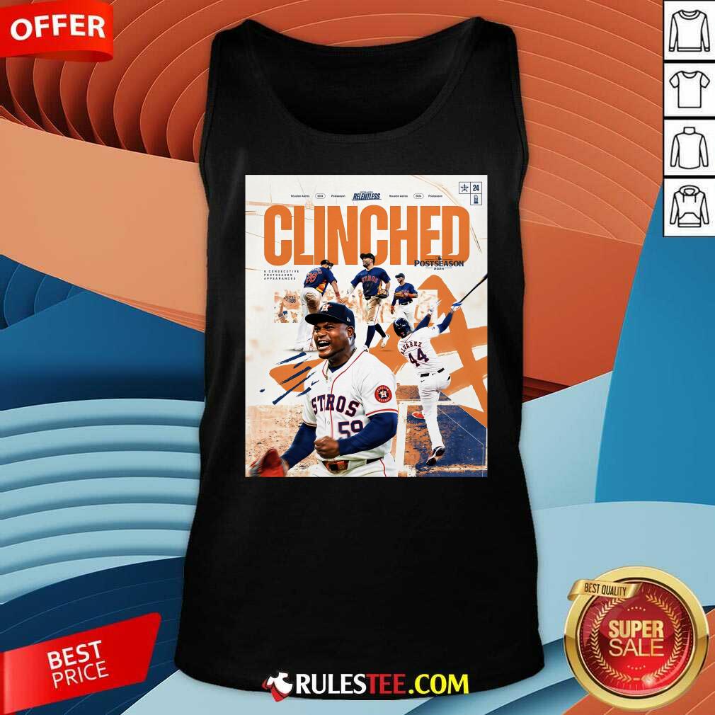 Top MLB Postseason 2024 Clinched Is Houston Astros T-Shirt - Image 5