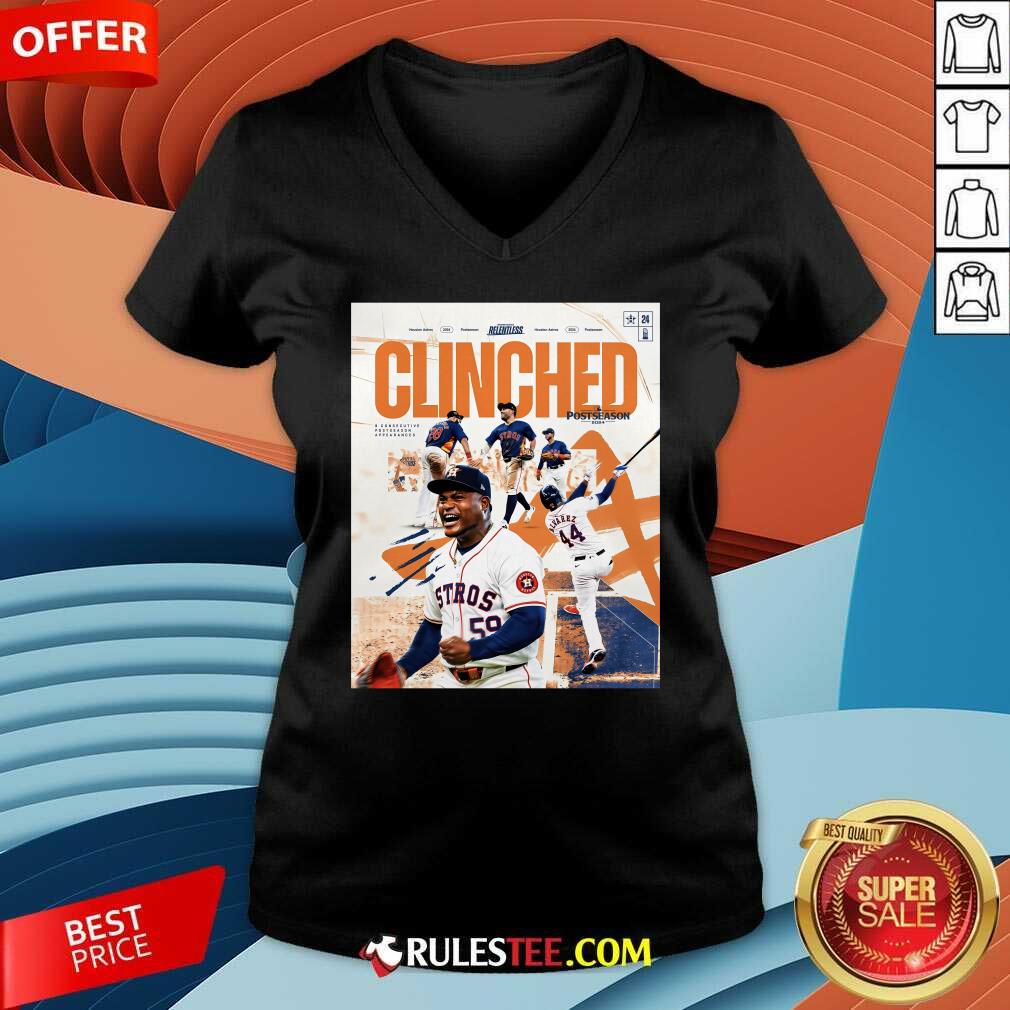Top MLB Postseason 2024 Clinched Is Houston Astros T-Shirt - Image 4
