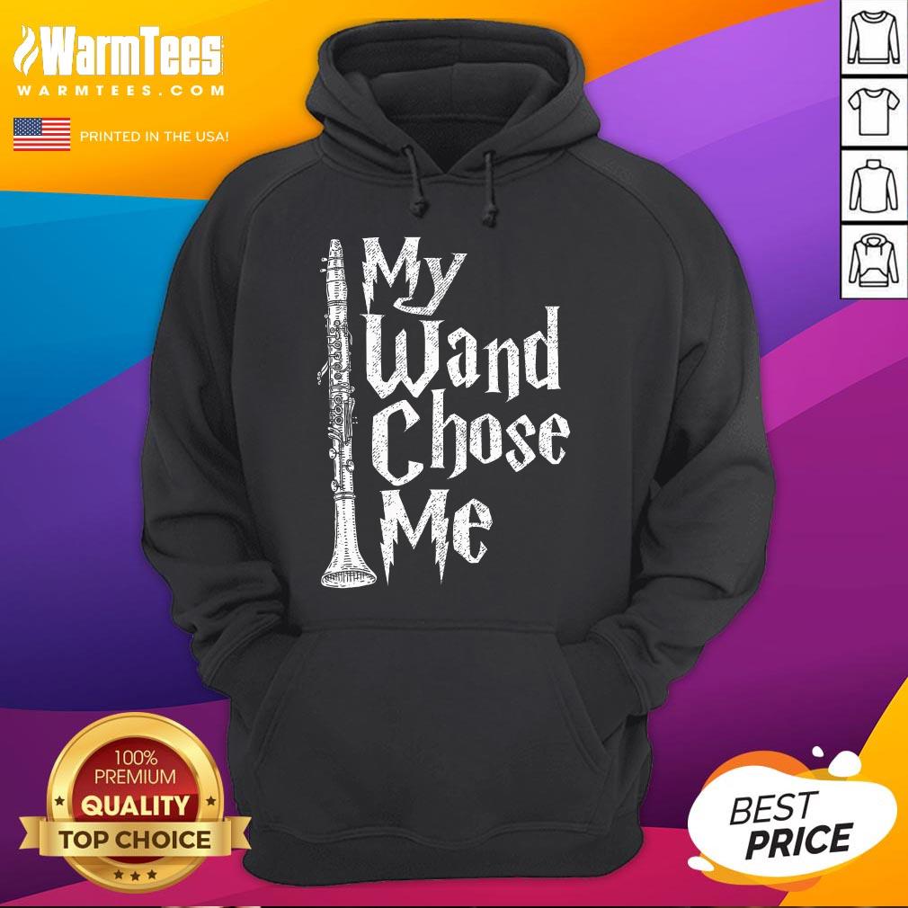 Top My Wand Chose Me Clarinet Player Clarinetist Music Lover T-Shirt - Image 3