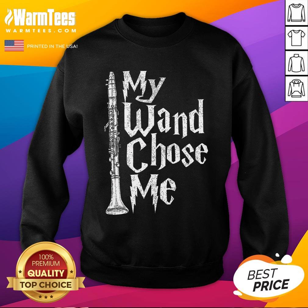 Top My Wand Chose Me Clarinet Player Clarinetist Music Lover T-Shirt - Image 4