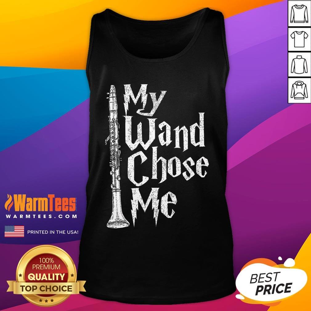 Top My Wand Chose Me Clarinet Player Clarinetist Music Lover T-Shirt - Image 5
