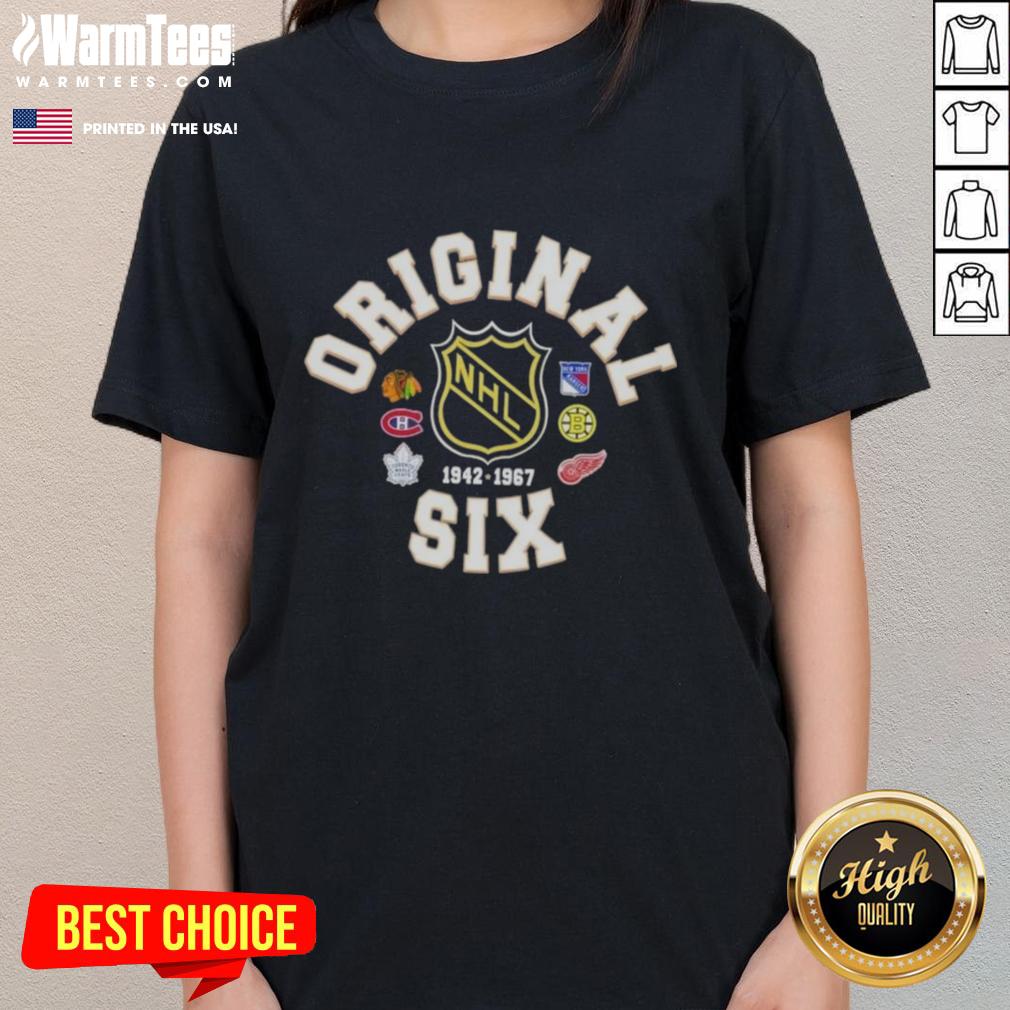 Top NHL Original Six Crest Hockey T-Shirt - Image 3