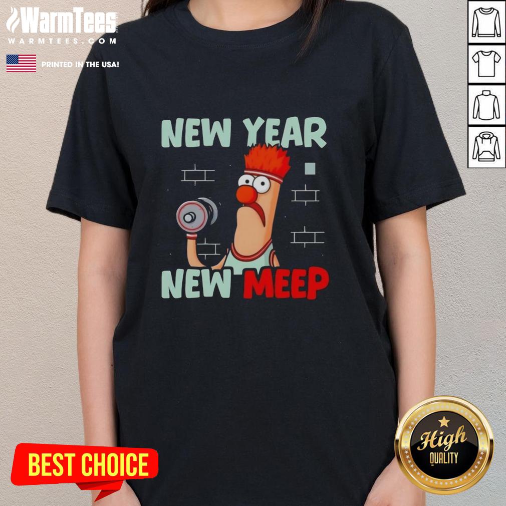 Top New Year New Meep Gym Cartoon T-Shirt - Image 3