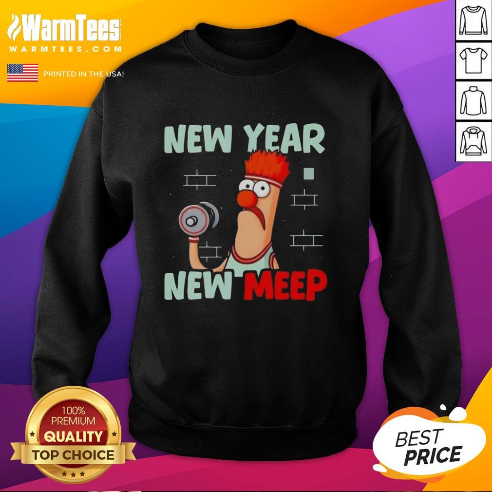 Top New Year New Meep Gym Cartoon T-Shirt - Image 5