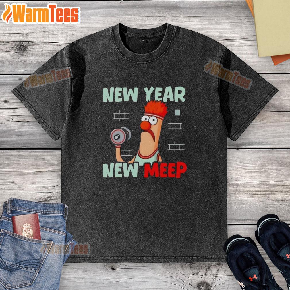 Top New Year New Meep Gym Cartoon T-Shirt - Image 6