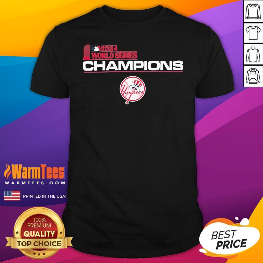 Top New York Yankees 2024 World Series Champions Trophy Logo T-Shirt