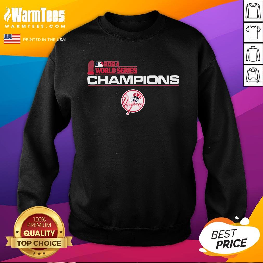 Top New York Yankees 2024 World Series Champions Trophy Logo T-Shirt - Image 4
