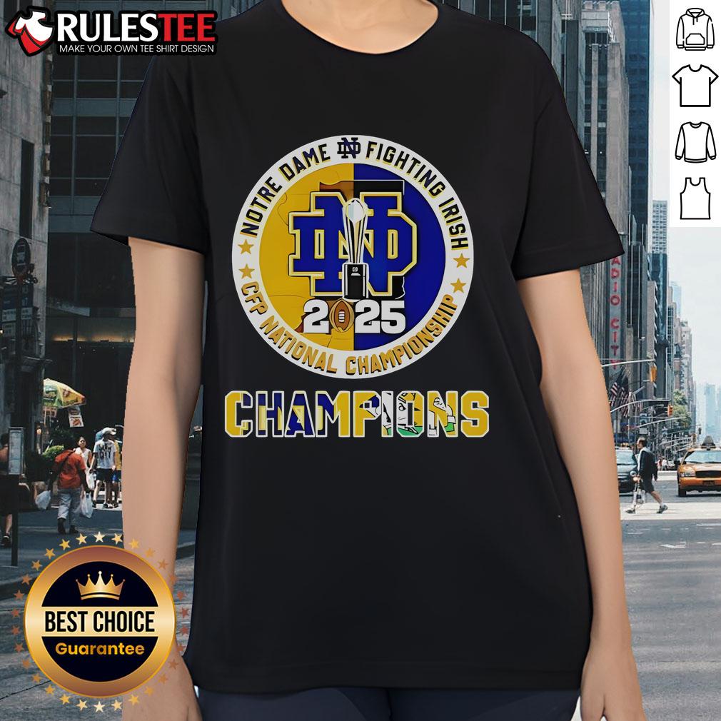 Top Notre Dame Fighting Irish CFP National Championship 2025 T-Shirt - Image 3