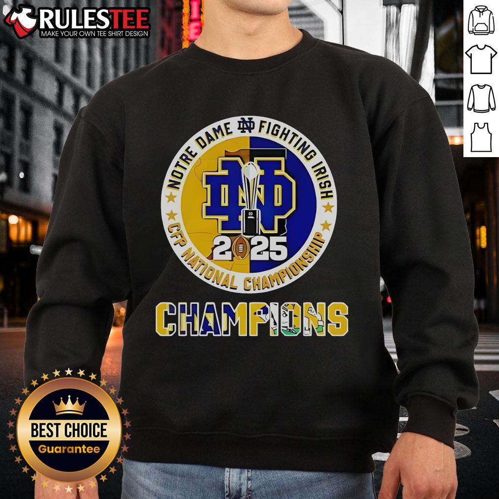 Top Notre Dame Fighting Irish CFP National Championship 2025 T-Shirt - Image 5