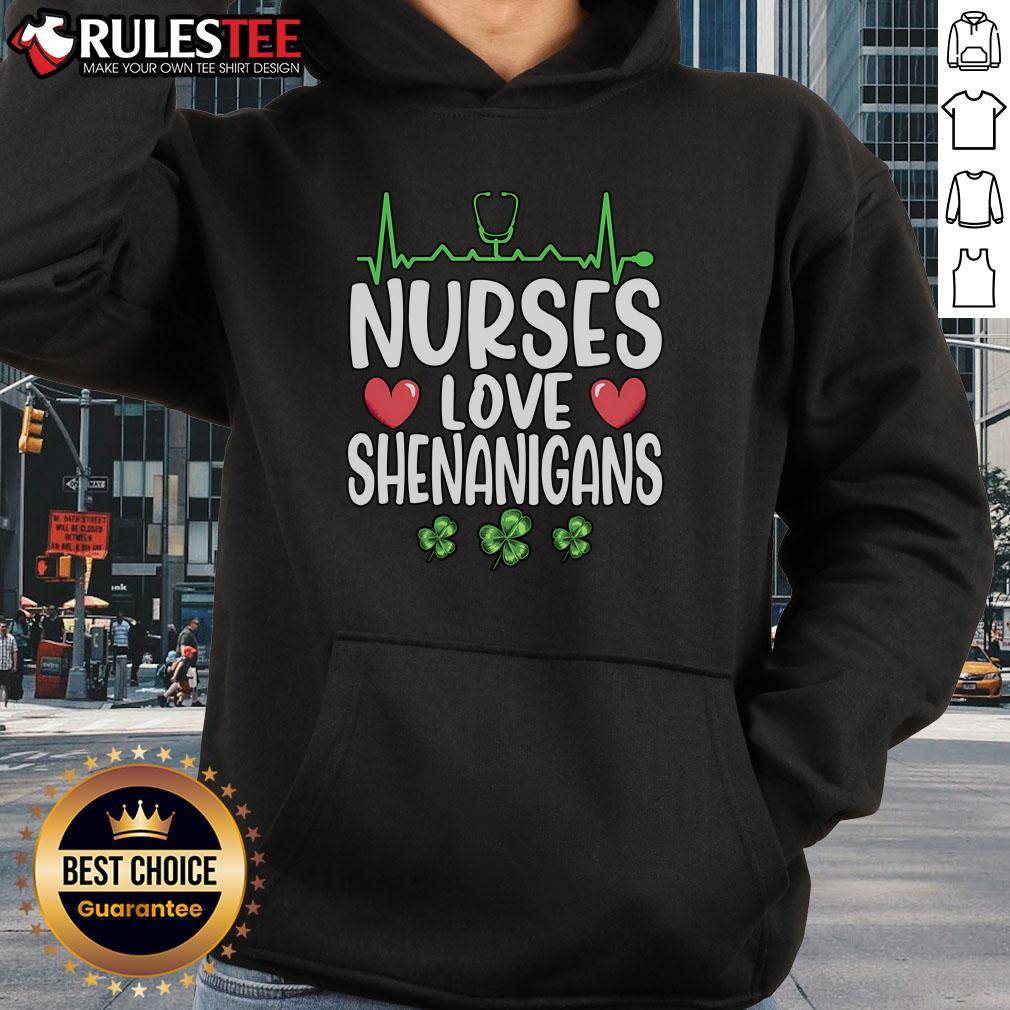 Top Nurses Love Shenanigans Saint Patrick's Day T-Shirt - Image 2