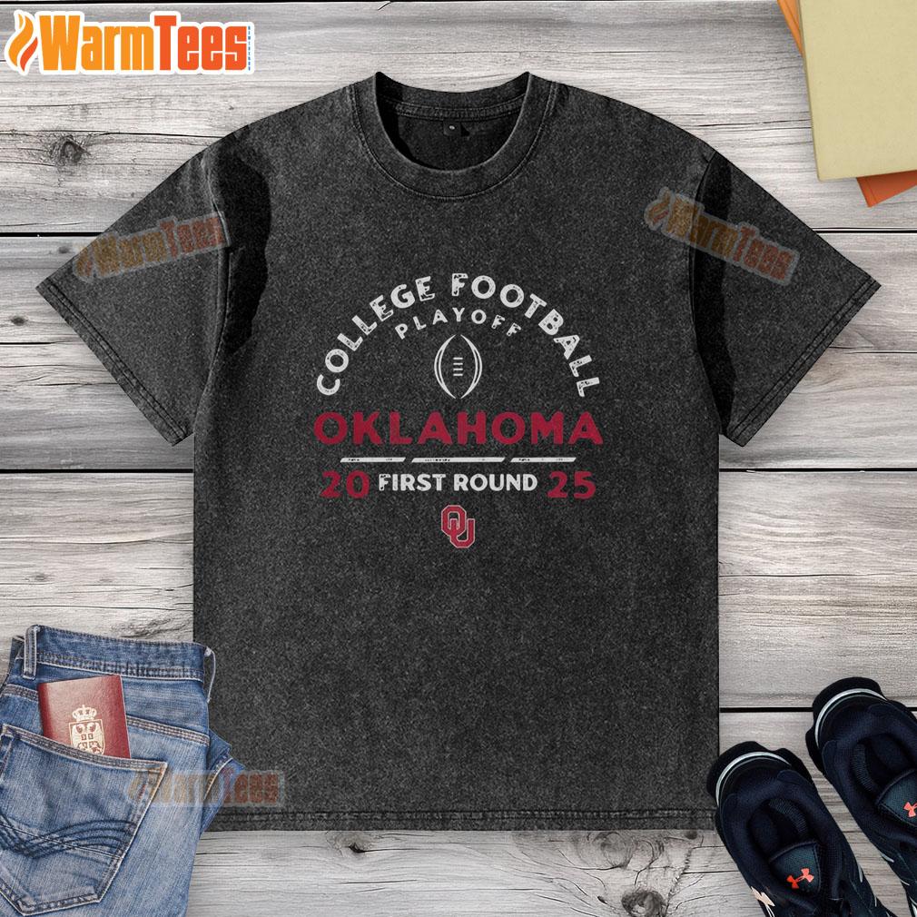 Top Oklahoma Sooners Ncaa 2025-26 College Football Playoff First Round Curved T-Shirt - Image 6