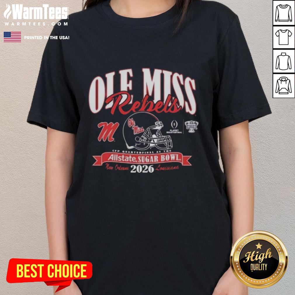 Top Ole Miss Rebels CFP Quarterfinal at the Allstate Sugar Bowl 2026 T-Shirt - Image 2