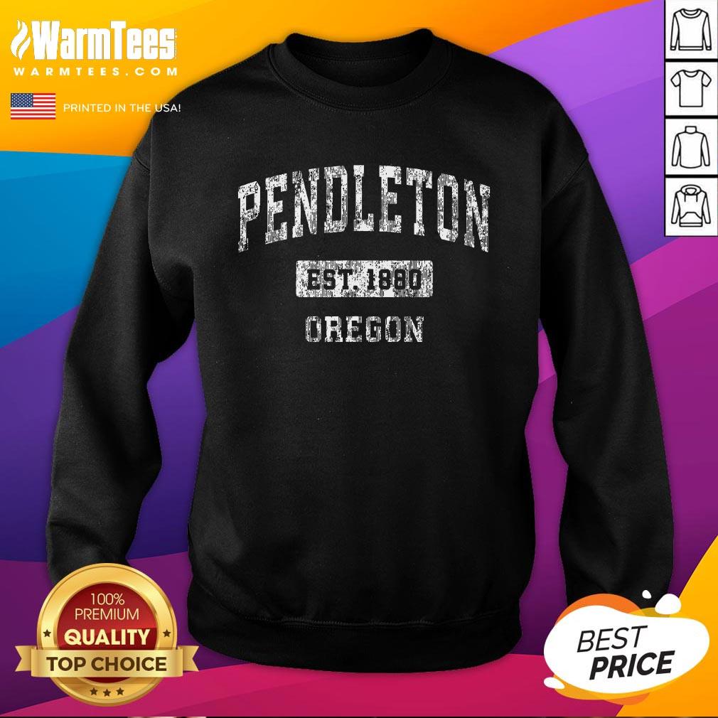 Top Pendleton Oregon Est 1880 Vintage Sports T-Shirt - Image 4
