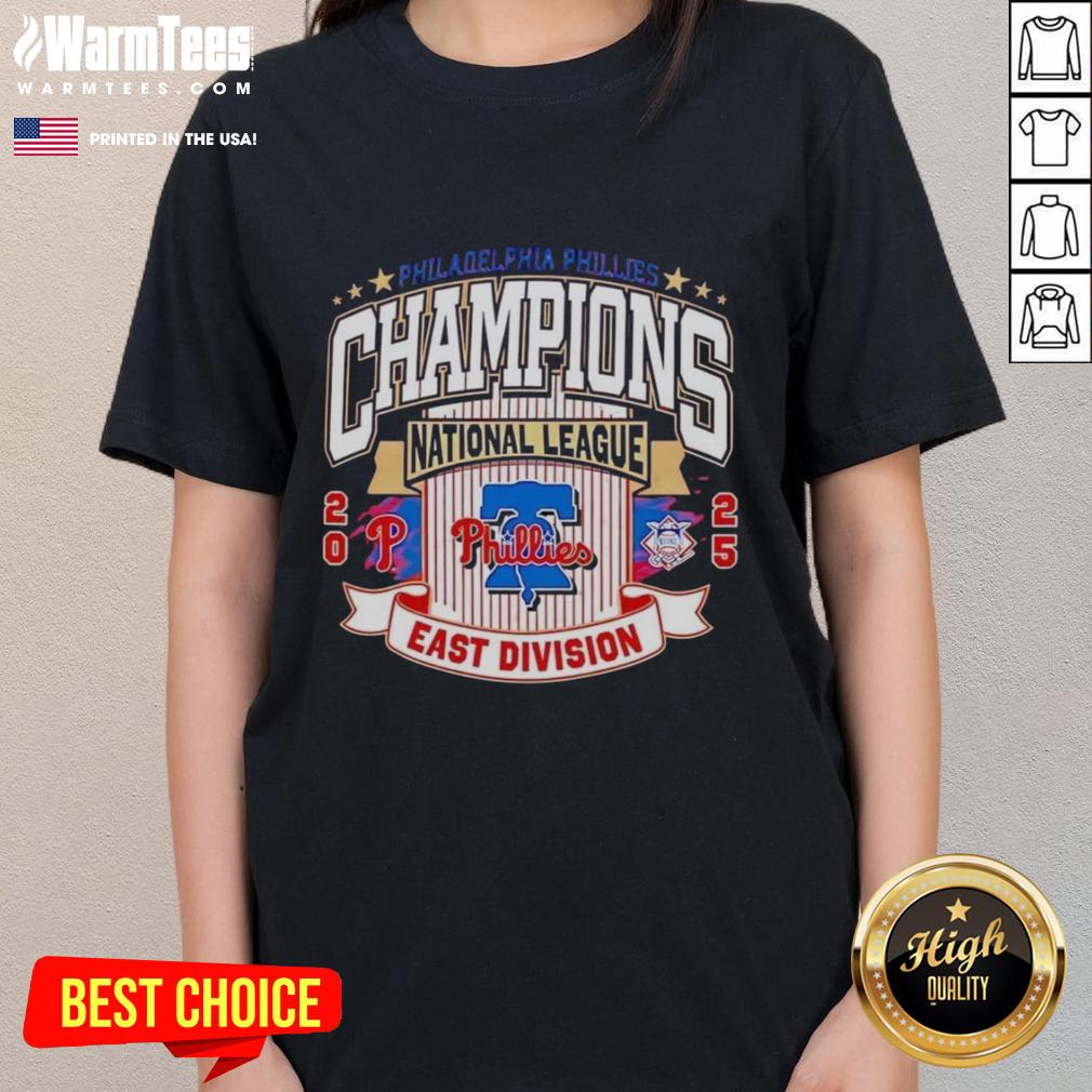 Top Philadelphia Phillies Baseball 2025 MLB East Division Champions T-Shirt - Image 3