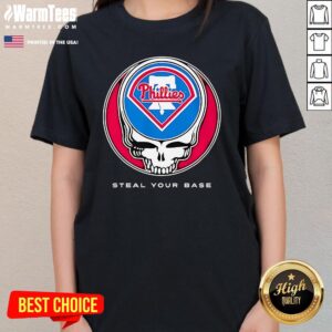 Alternative view of Top Philadelphia Phillies Grateful Dead Steal Your Base T-Shirt