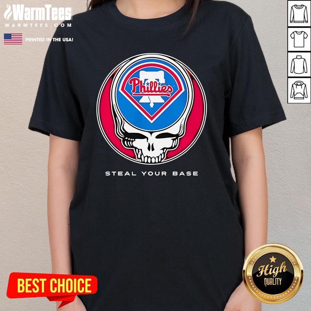 Top Philadelphia Phillies Grateful Dead Steal Your Base T-Shirt - Image 2