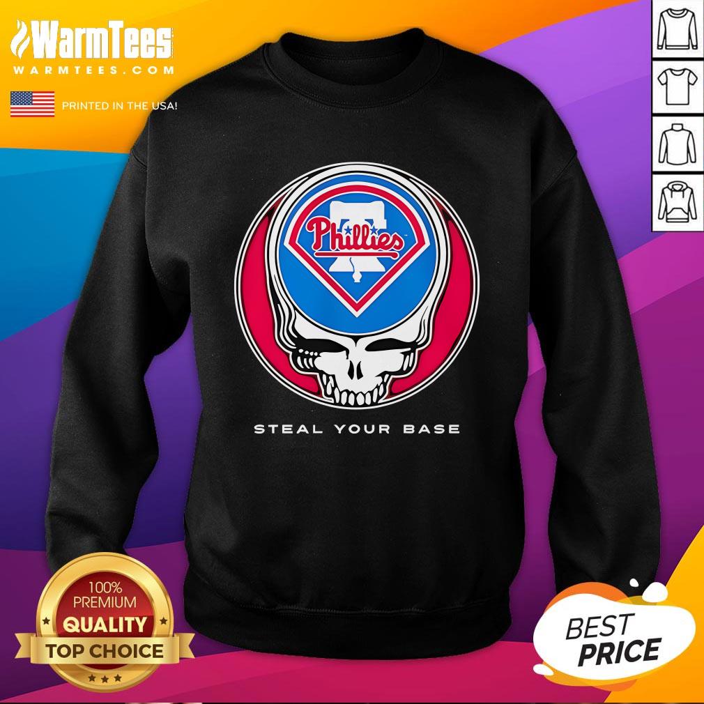 Top Philadelphia Phillies Grateful Dead Steal Your Base T-Shirt - Image 4