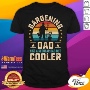 Top Retro Sunset Gardening Dad Cooler Garden Father T-Shirt