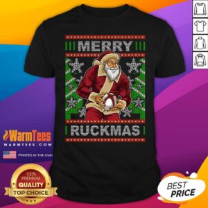 Top Rugby Christmas Santa Merry Ruckmas Xmas T-Shirt