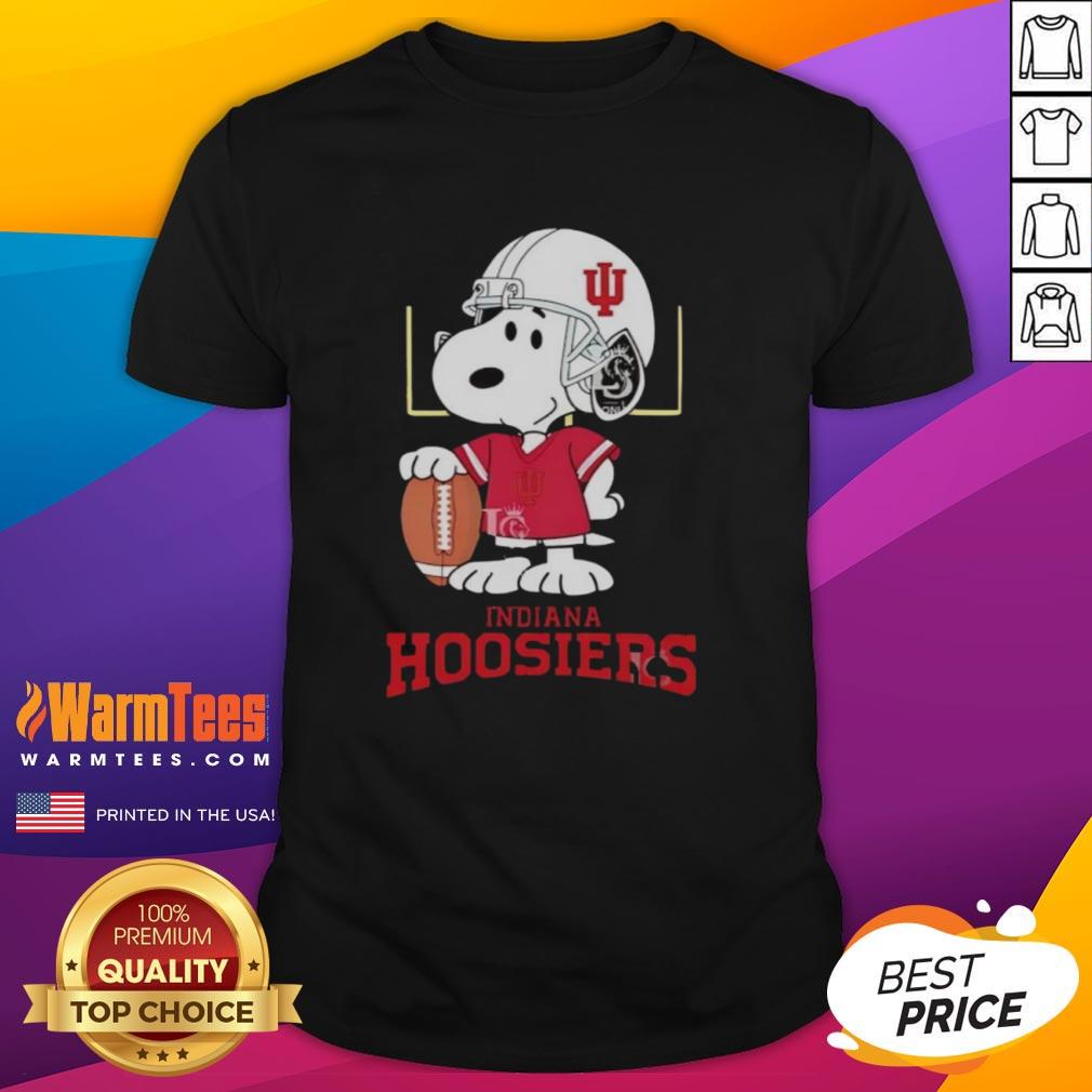 Top Snoopy With Indiana Hoosiers Jersey T-Shirt
