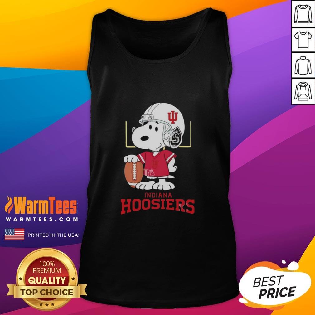 Top Snoopy With Indiana Hoosiers Jersey T-Shirt - Image 4