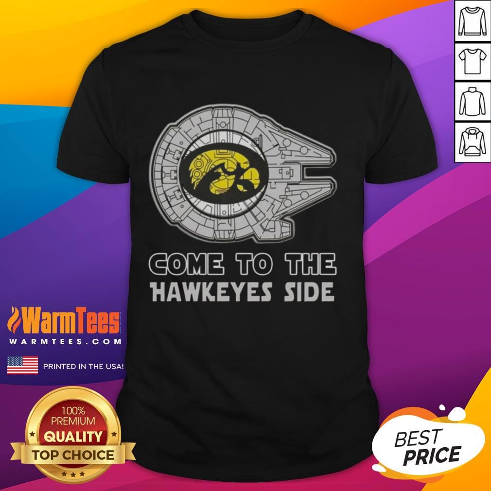 Top Star Wars Come To The Iowa Hawkeyes Side T-Shirt
