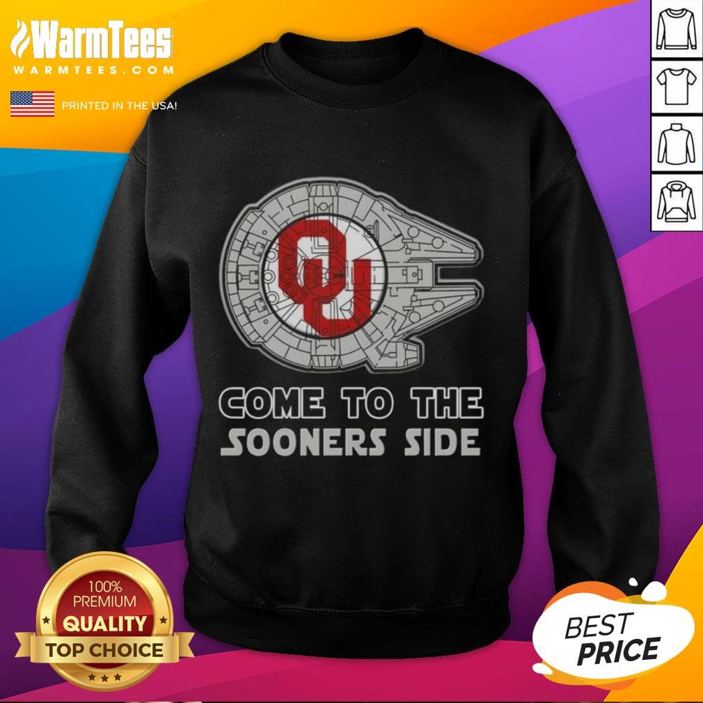 Top Star Wars Come To The Oklahoma Sooners Side T-Shirt - Image 5