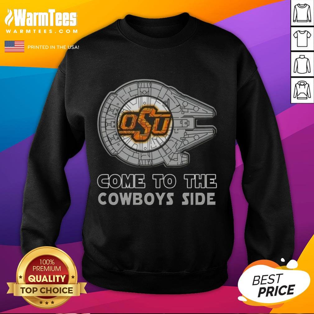 Top Star Wars Come To The Oklahoma State Cowboys Side T-Shirt - Image 5