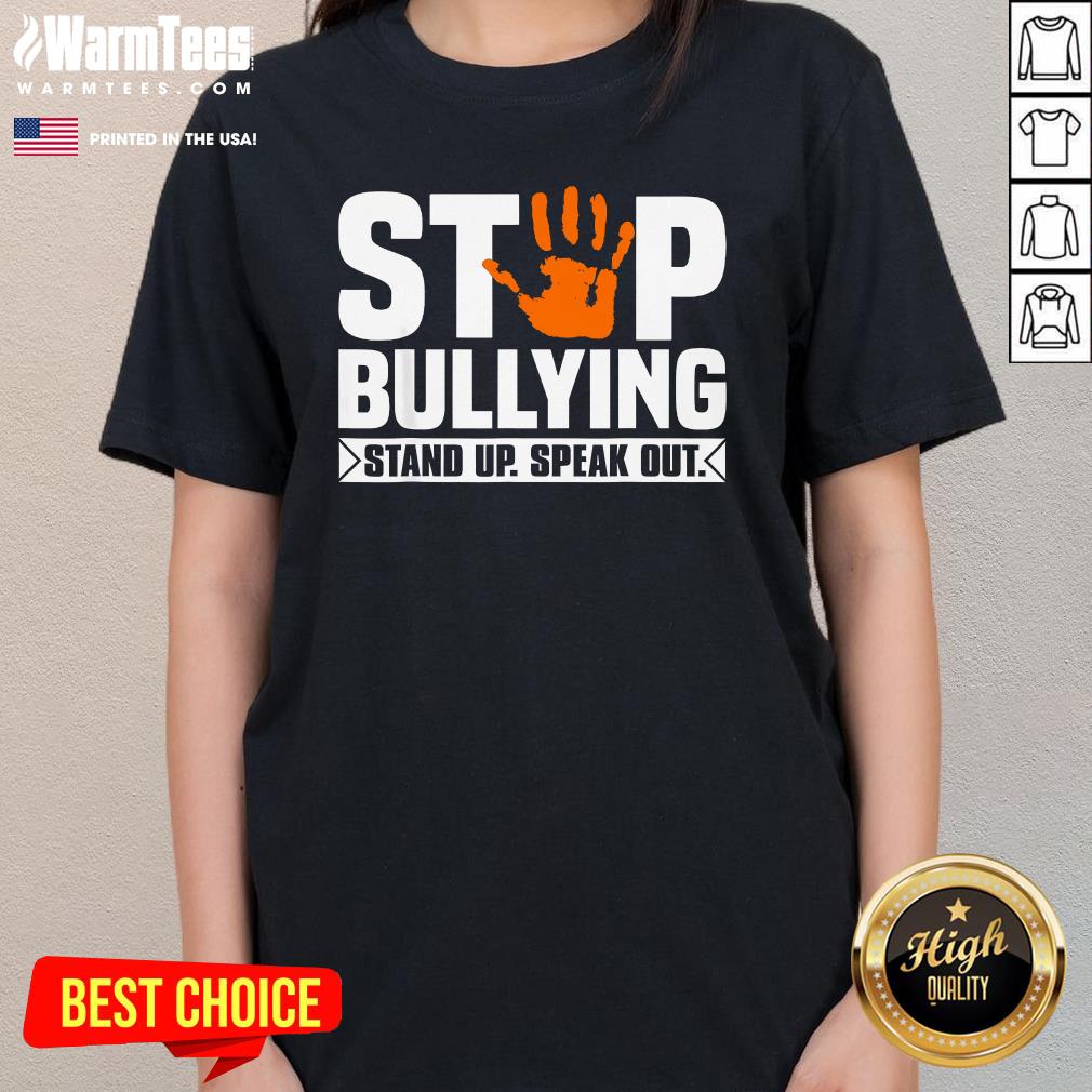 Top Stop Bullying Orange Stand Up Speak Out Unity Day T-Shirt - Image 2