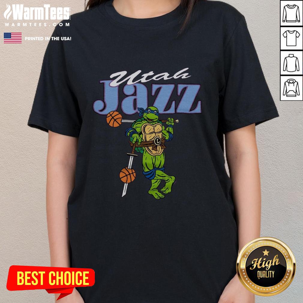 Top TMNT Leonardo X Utah Jazz T-Shirt - Image 3