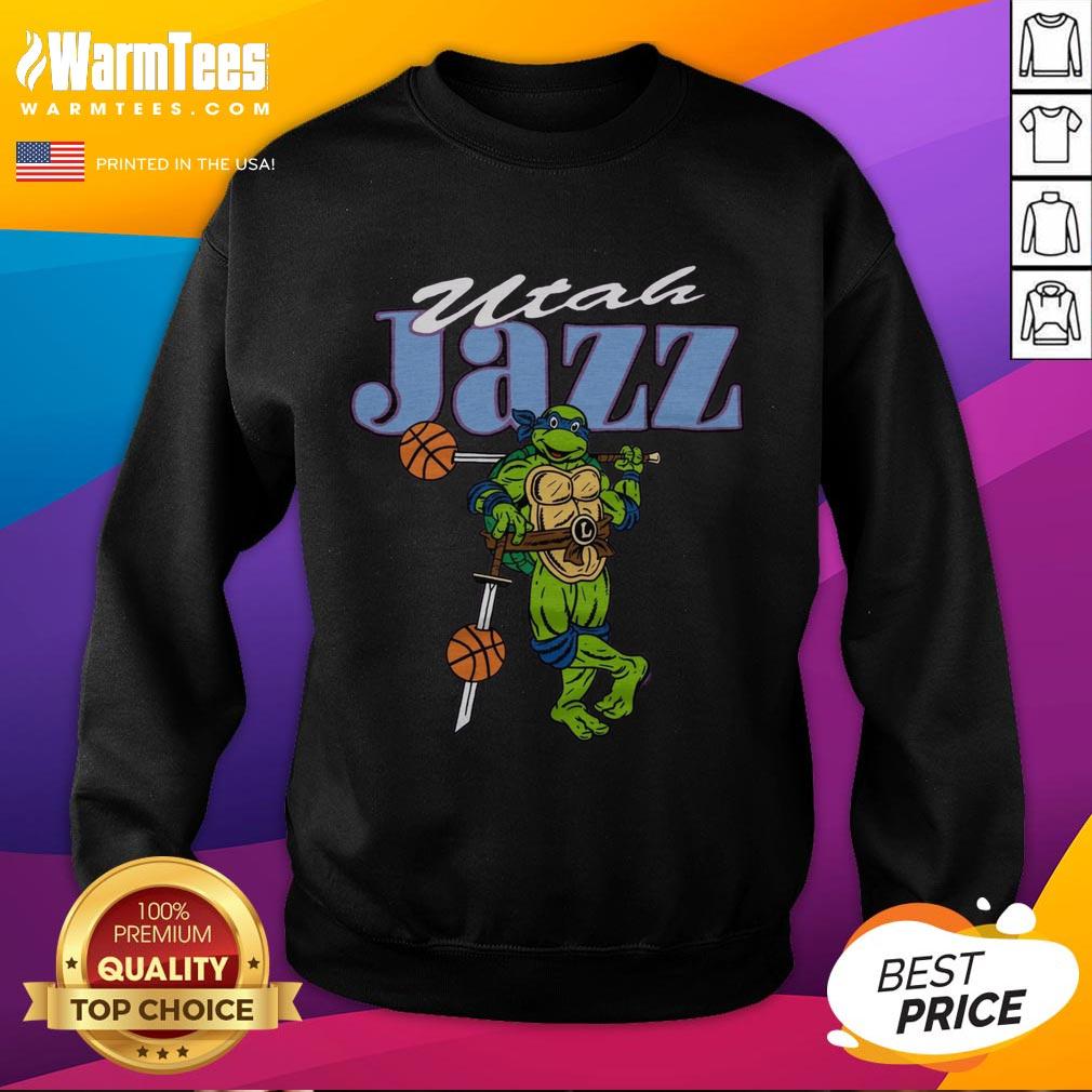 Top TMNT Leonardo X Utah Jazz T-Shirt - Image 5