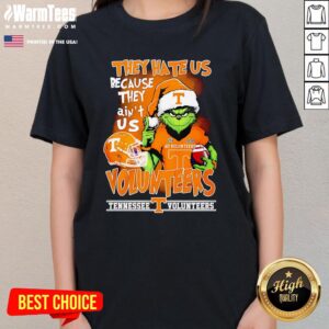 Alternative view of Top Tennessee Volunteers Grinch They Hate Us Because They Ain't Us T-Shirt