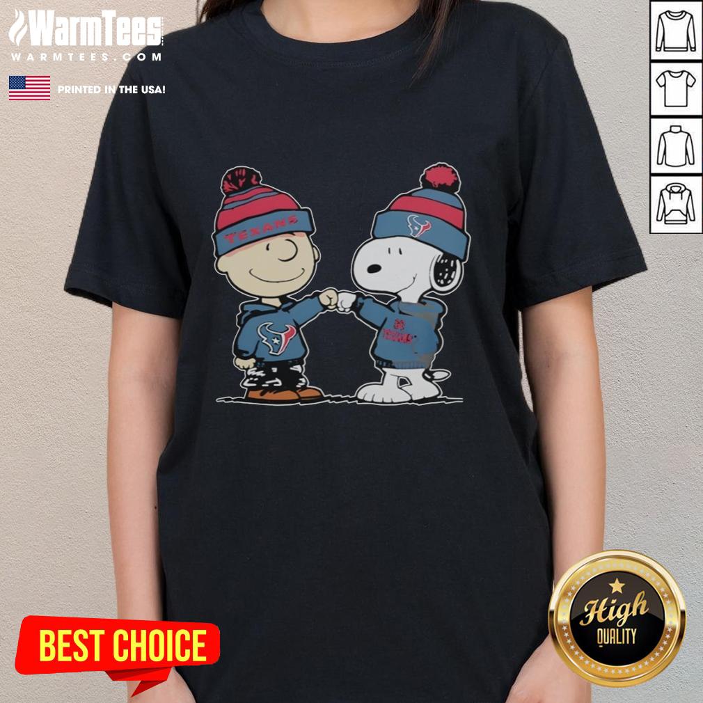 Top Texans Houston Outfit With Charlie Brown And Snoopy Of Peanuts T-Shirt - Image 3