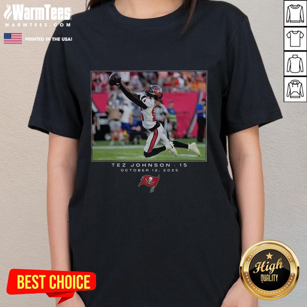 Top Tez Johnson Tampa Bay Buccaneers NFL Week 6 2025 T-Shirt - Image 3