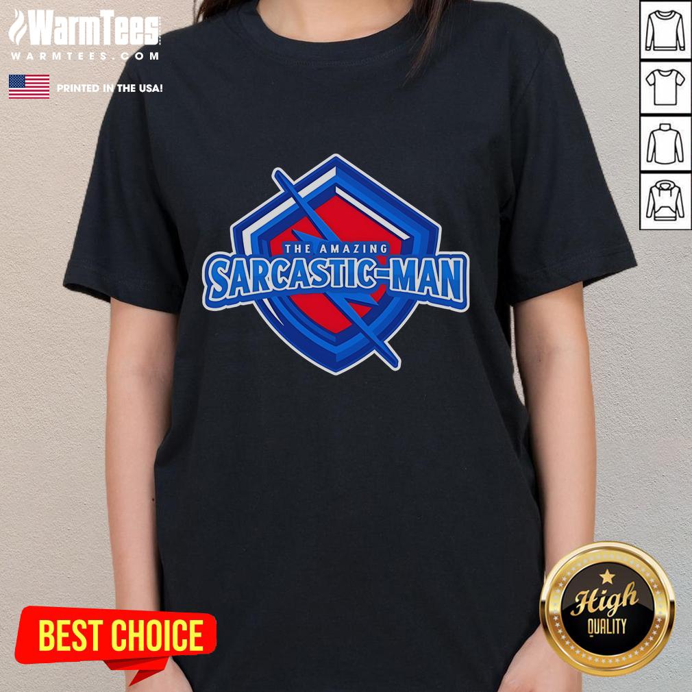 Top The Amazing Sarcastic-Man Logo T-Shirt - Image 3