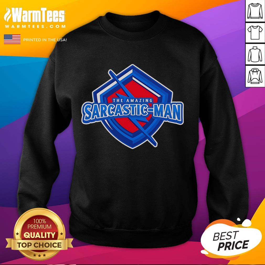 Top The Amazing Sarcastic-Man Logo T-Shirt - Image 5
