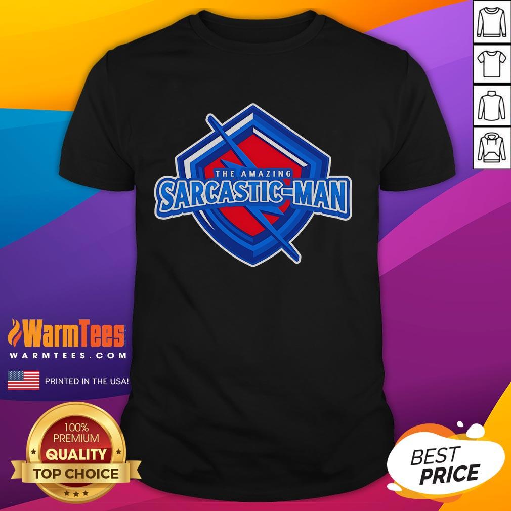 Top The Amazing Sarcastic-Man Logo T-Shirt